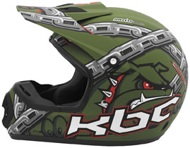 kbc moto-x7 helmet Mad Dog Green
