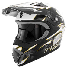 kbc moto-x7 helmet Spark White/Gold/Silver
