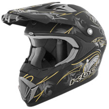 kbc moto-x7 helmet Spark Matte Black/Gold