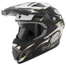kbc moto-x7 helmet Spark Matte White/Gold