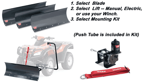 Polaris Atv Snow plows Warn